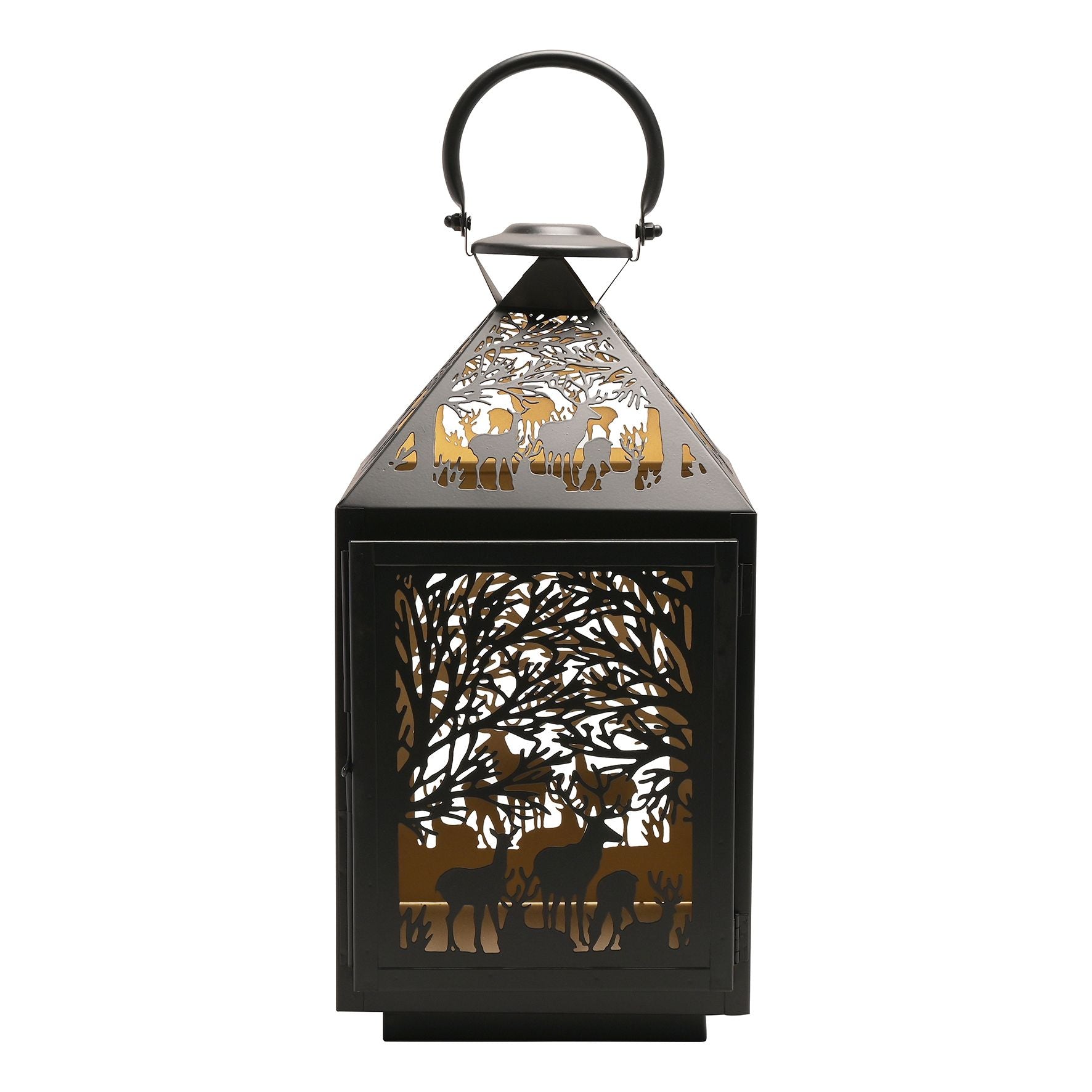 Stag Silhouette Lantern Square