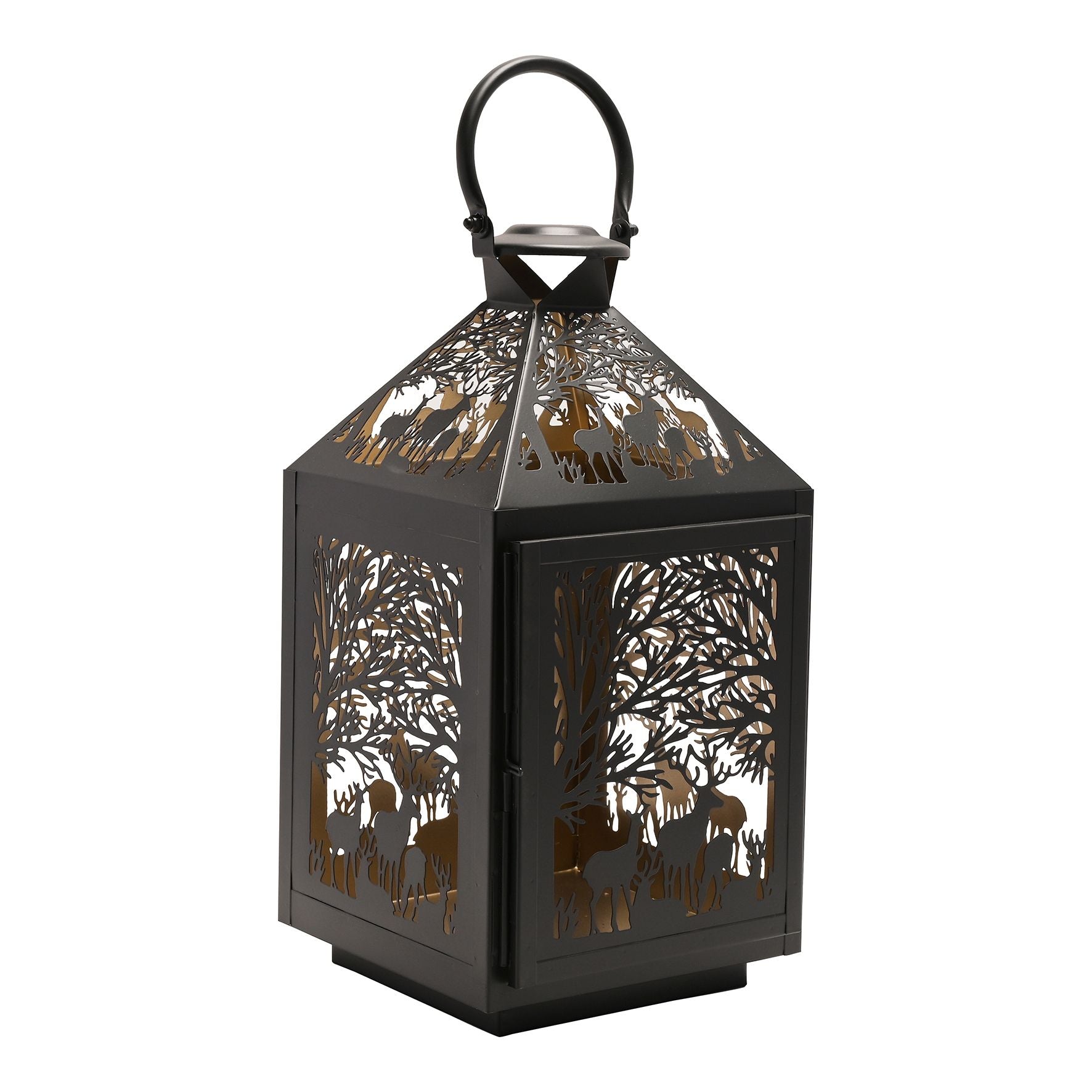 Stag Silhouette Lantern Square