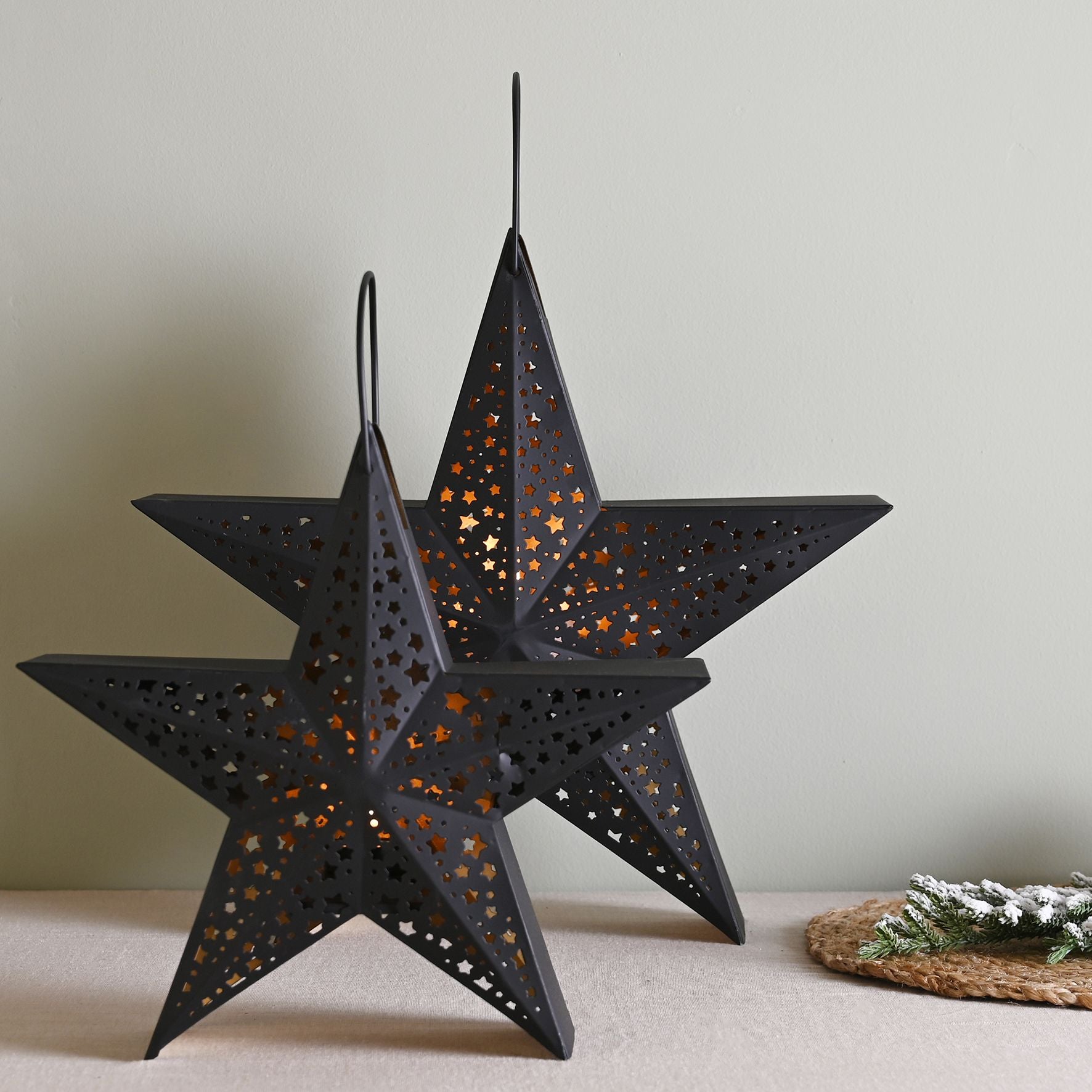 Black Star Lantern Large