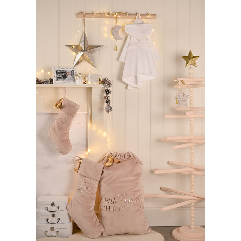 Bambino Baby's 1st Christmas Stocking Large - Pink