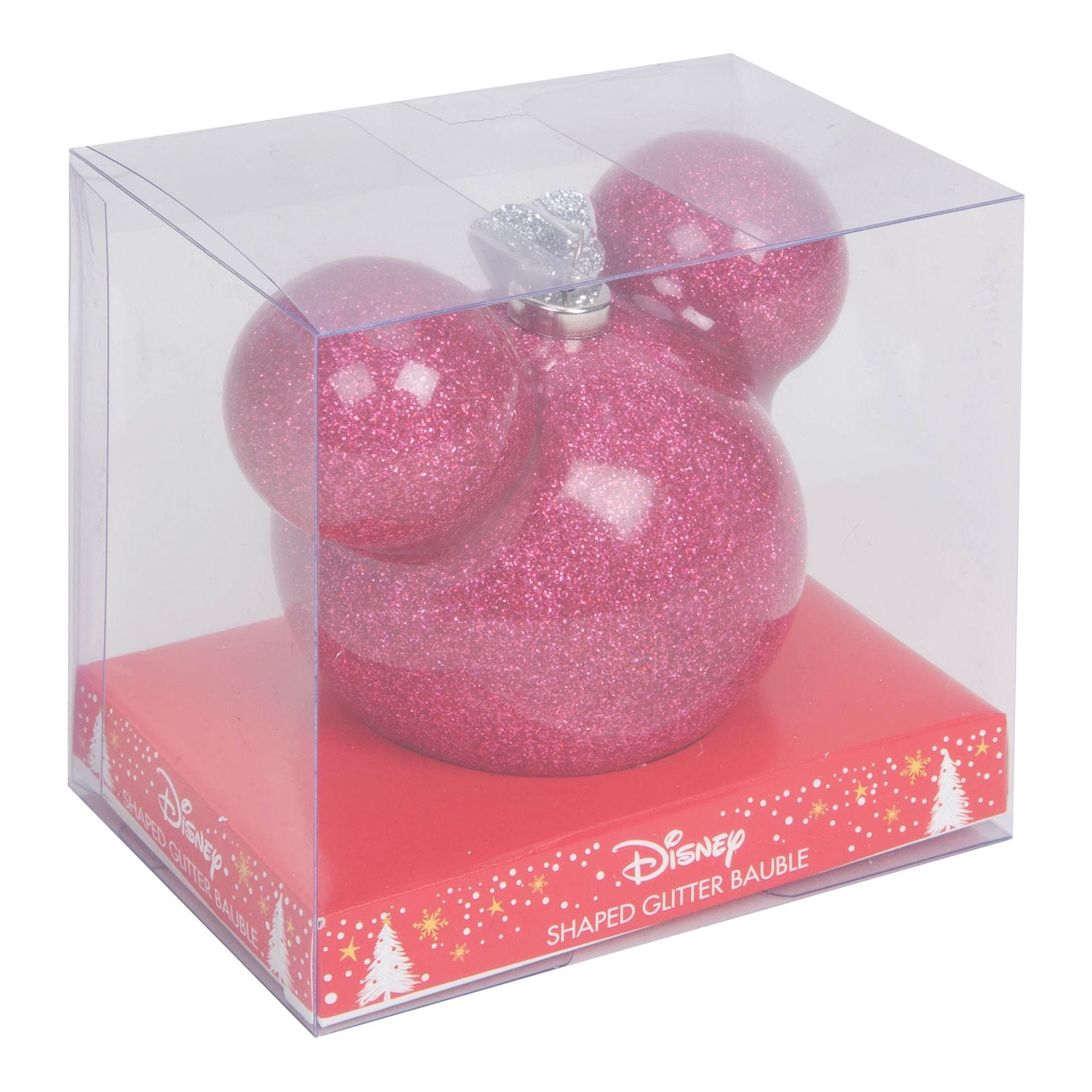 Disney Mickey Mouse Pink Glitter Bauble
