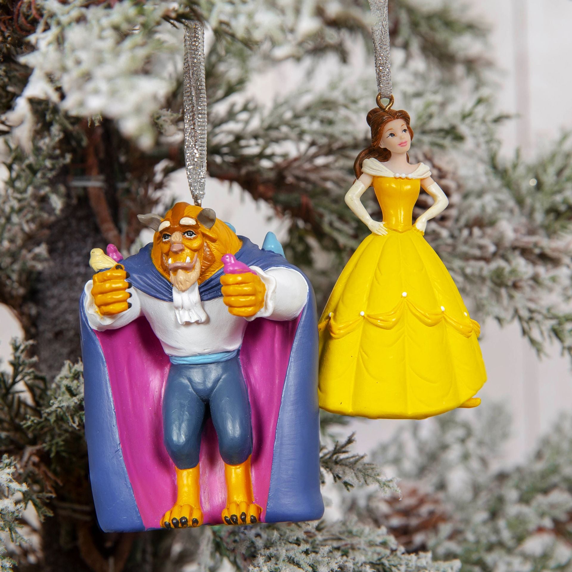 Disney Beauty & The Beast Set of 2 Hanging Decoration