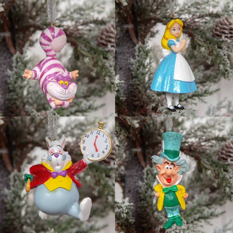 Disney Set of 4 Alice in Wonderland Resin Hanging Gift Set