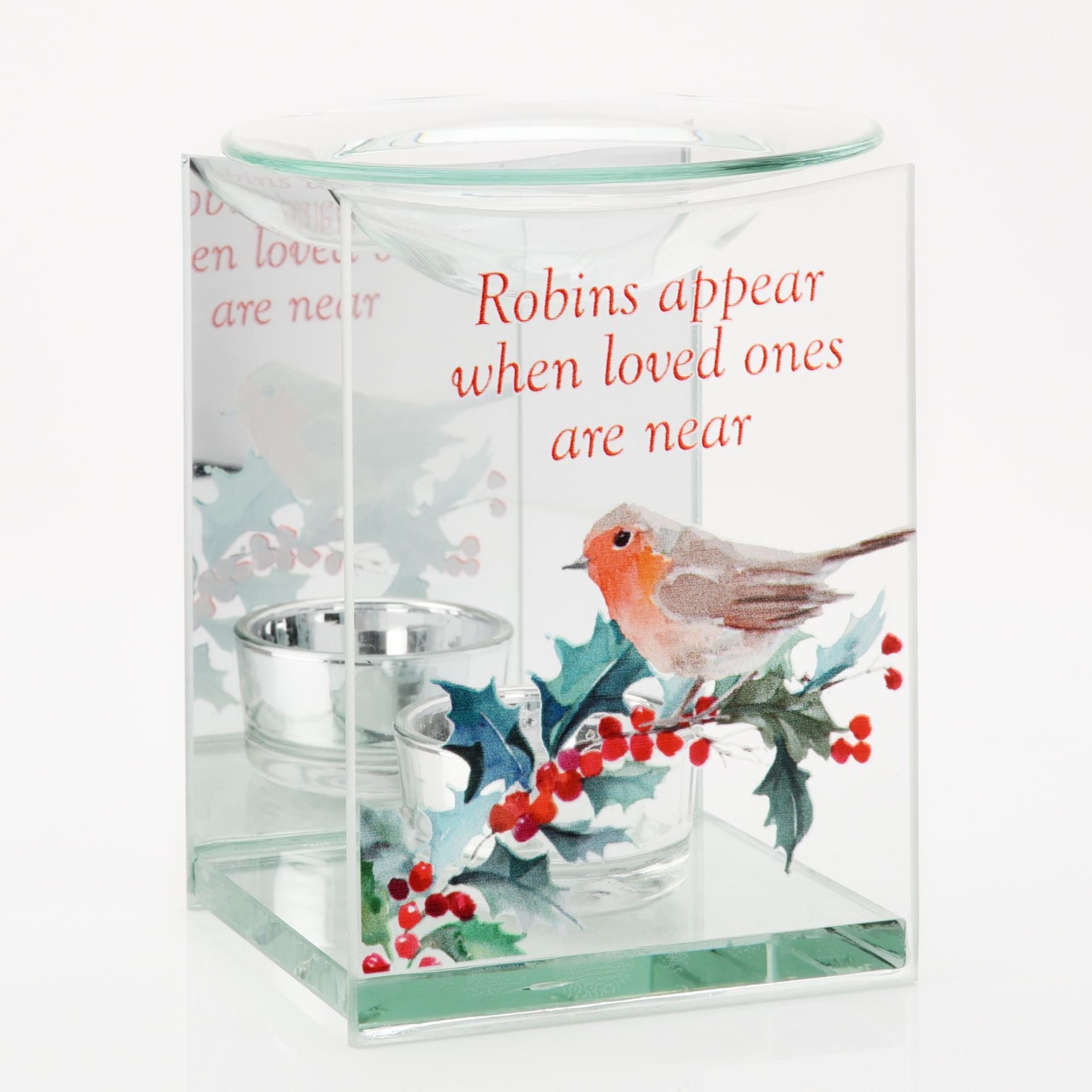 Thoughts of You Christmas Oil Burner Robin