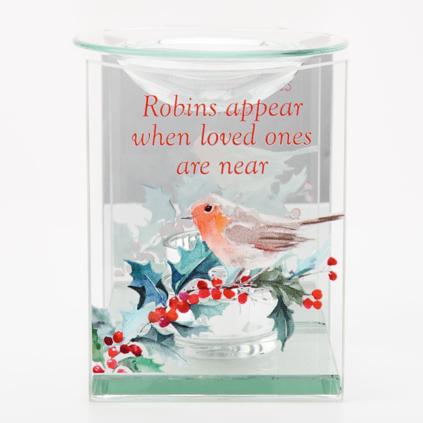 Thoughts of You Christmas Oil Burner Robin