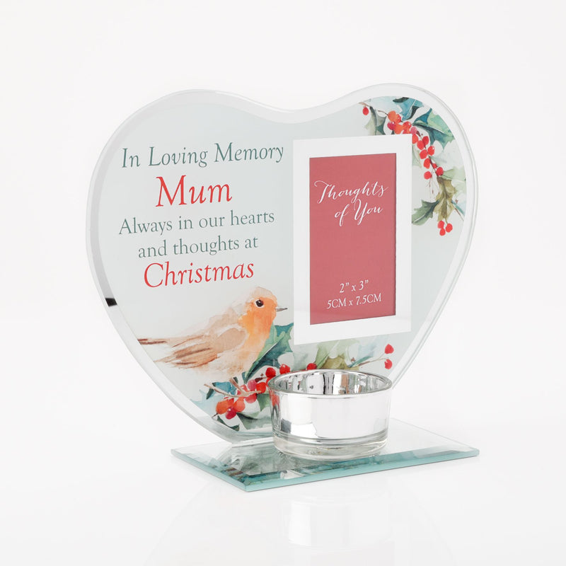 Thoughts of You Christmas Photo Tea Light Holder - Mum
