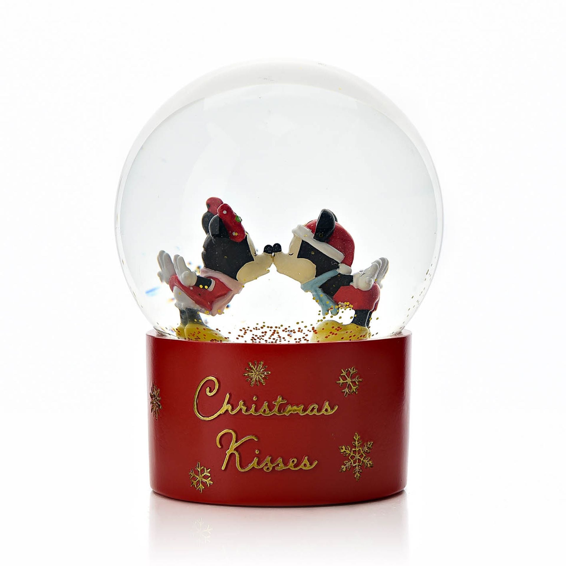 Disney Mickey & Minnie Snowglobe "Christmas Kisses"