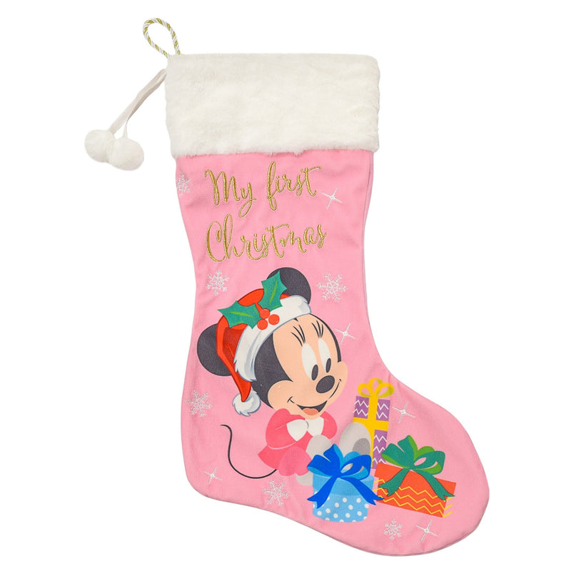 Disney Minnie Mouse Stocking "My First Christmas"