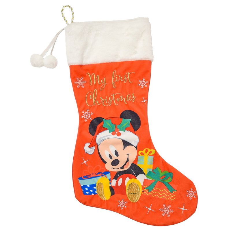Disney Mickey Mouse Stocking "My First Christmas"