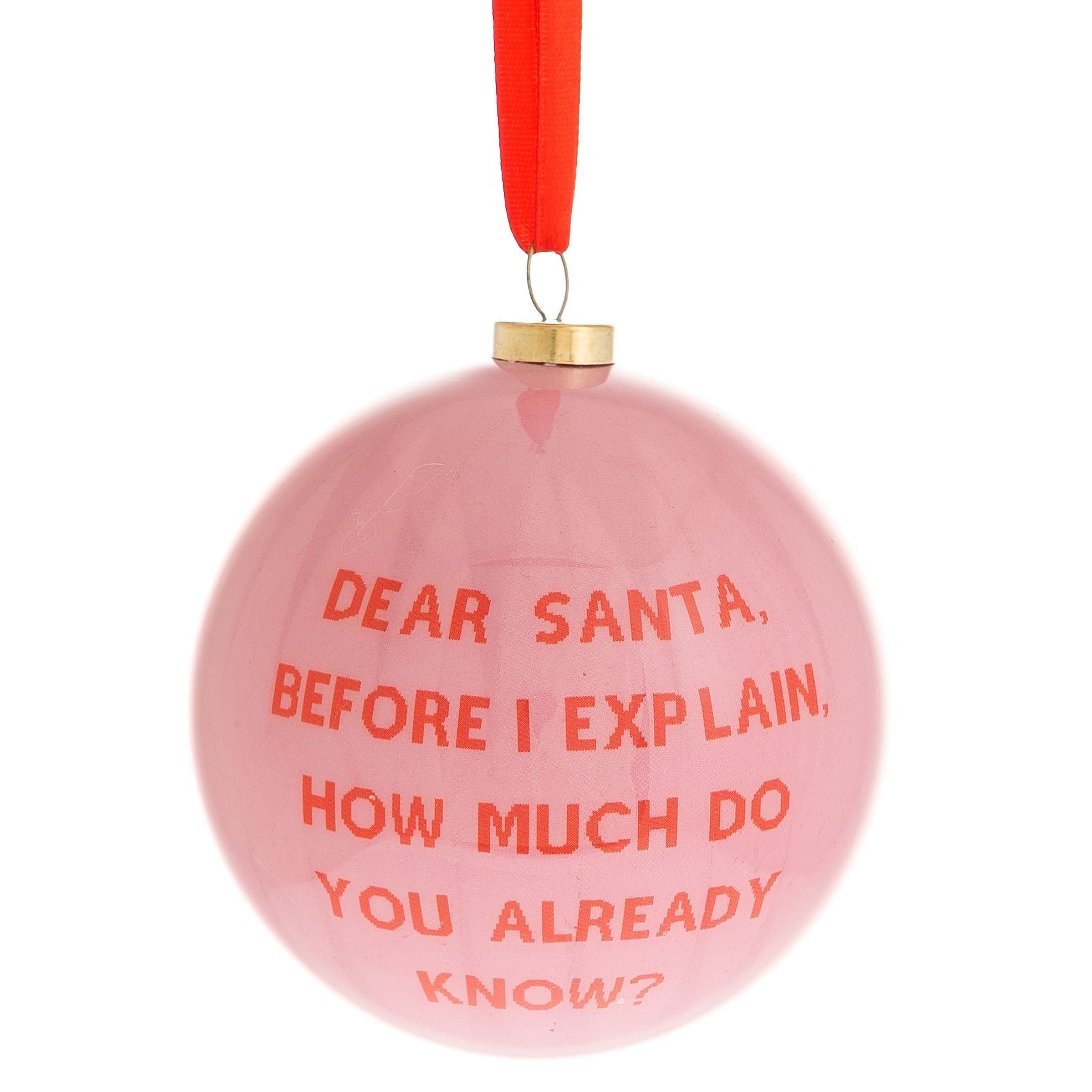 Set of 7 Naughty List Christmas Baubles