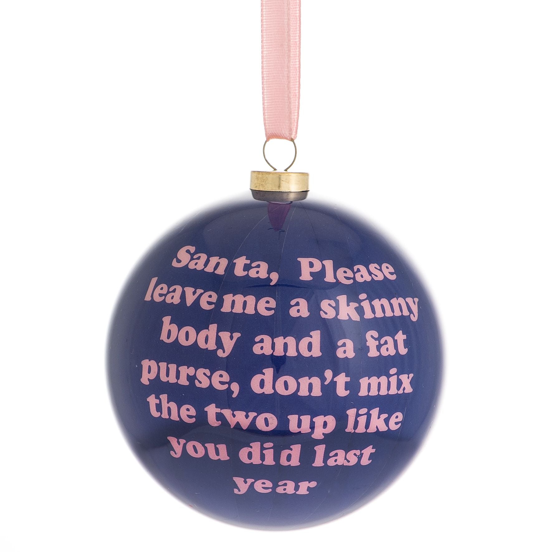 Set of 7 Naughty List Christmas Baubles