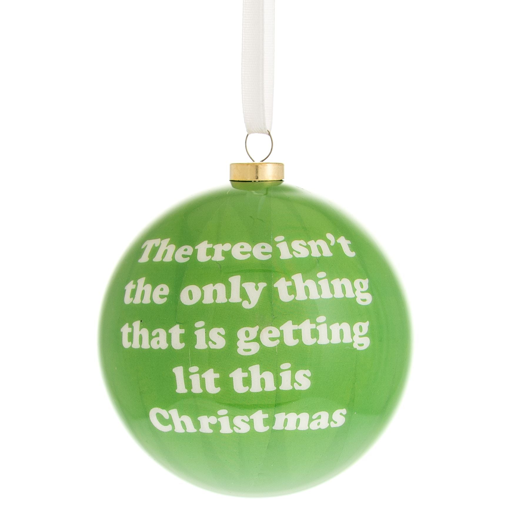 Set of 7 Naughty List Christmas Baubles