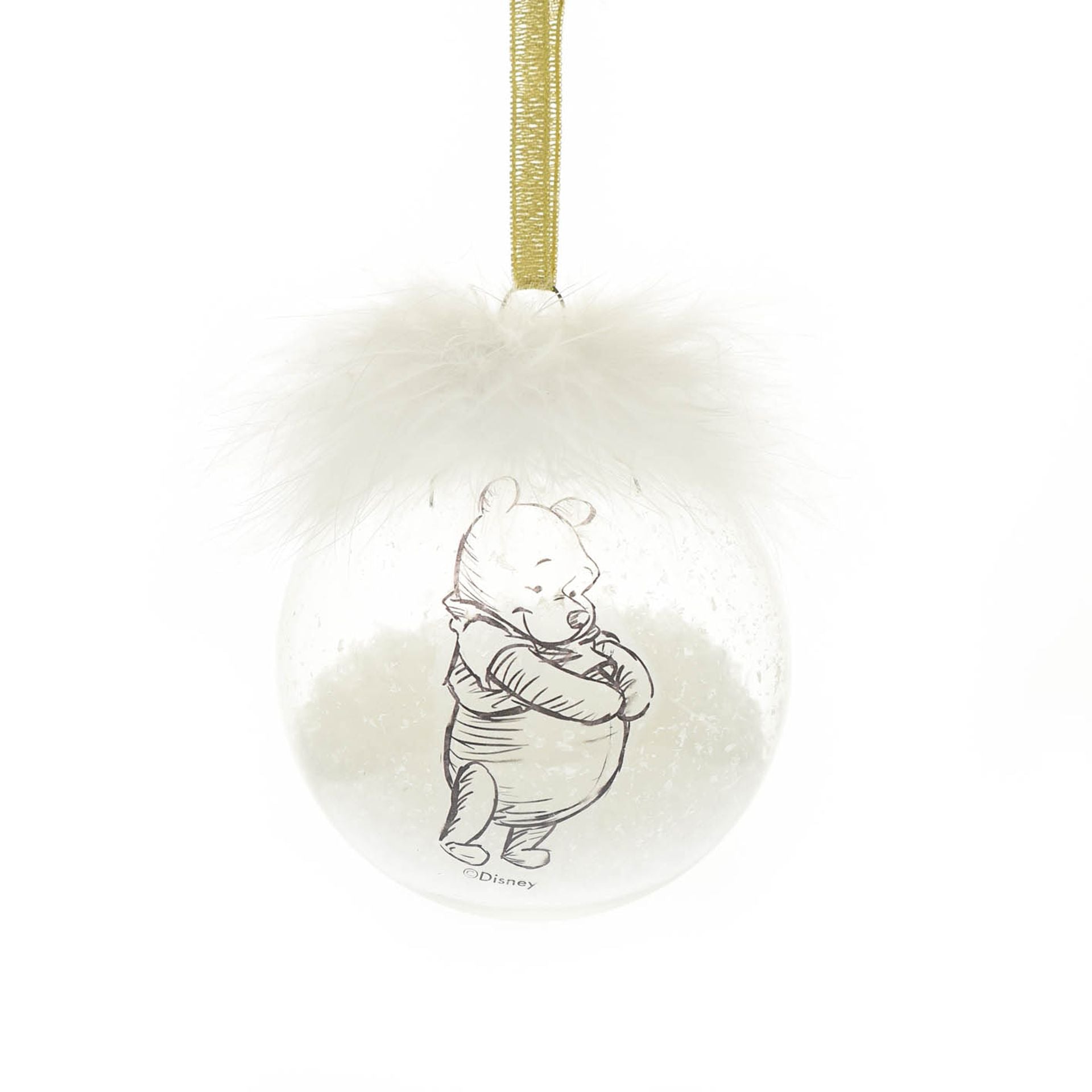 Disney Set of 2 Pooh & Piglet Feather Baubles