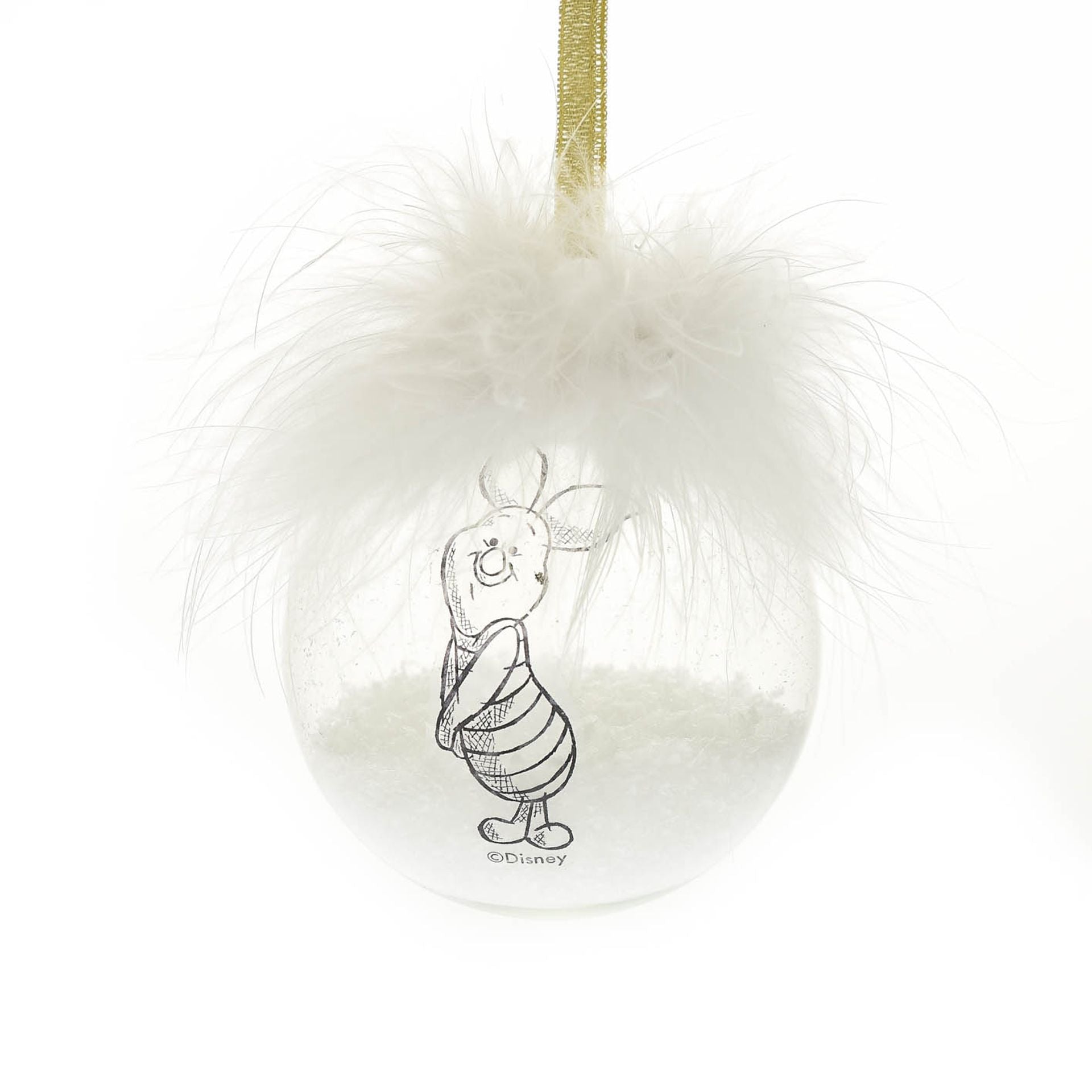 Disney Set of 2 Pooh & Piglet Feather Baubles