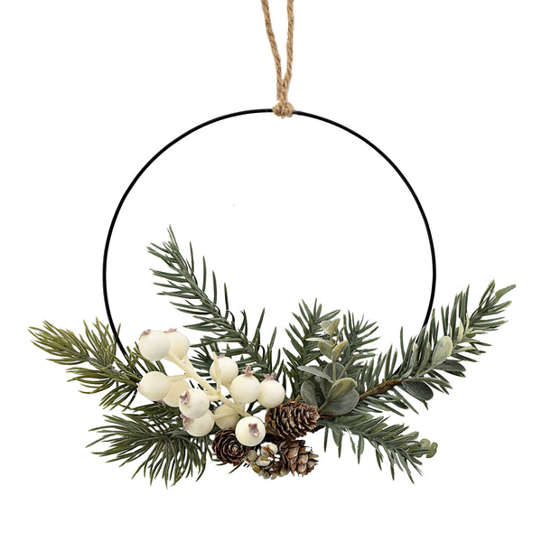 Small Mistletoe Christmas Wreath 25cm