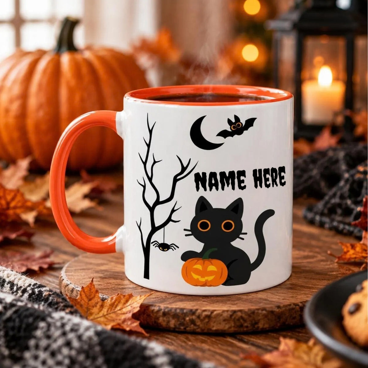 Halloween Mug Orange Inside 11oz