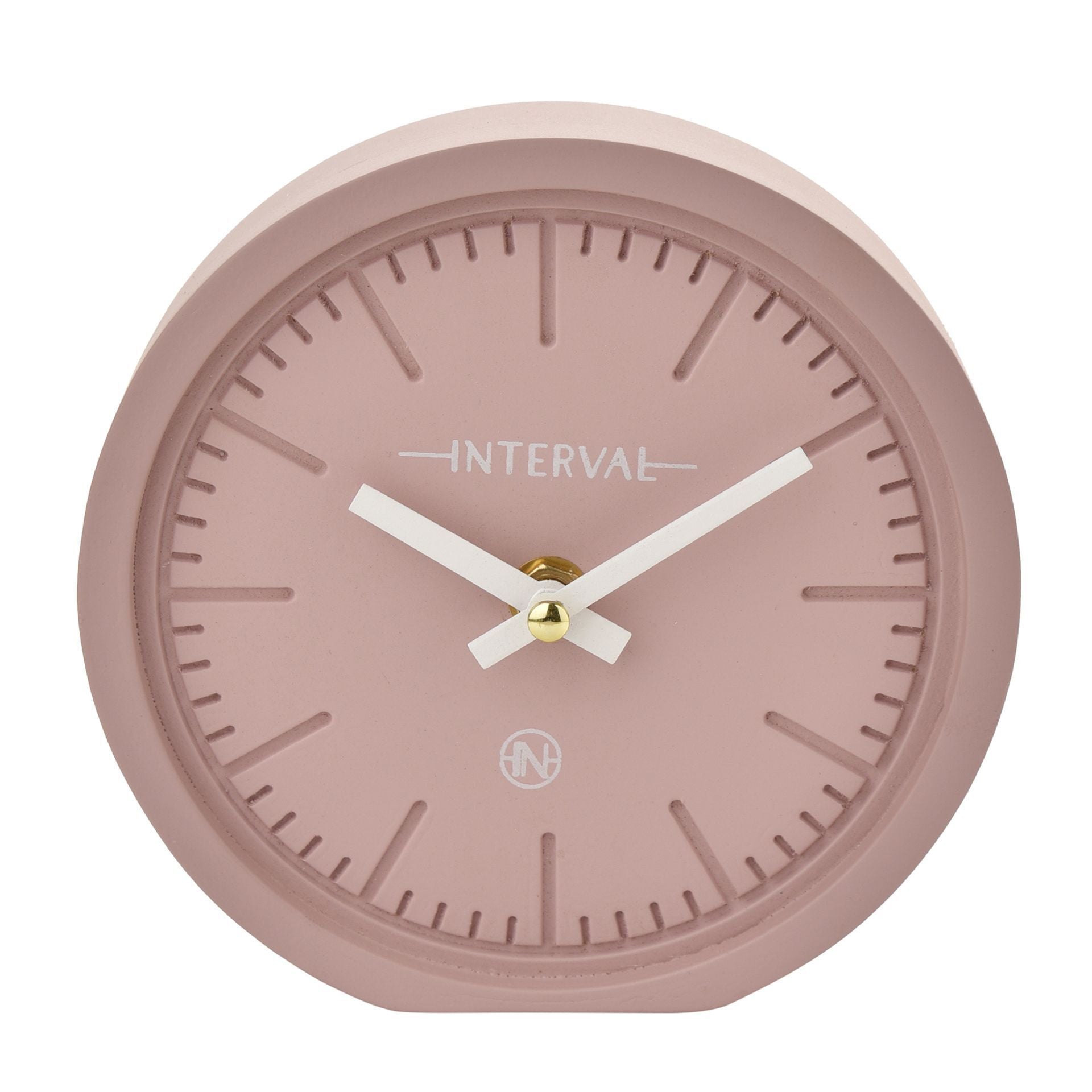 Interval Minimalist Desk Clock 15cm - Pink