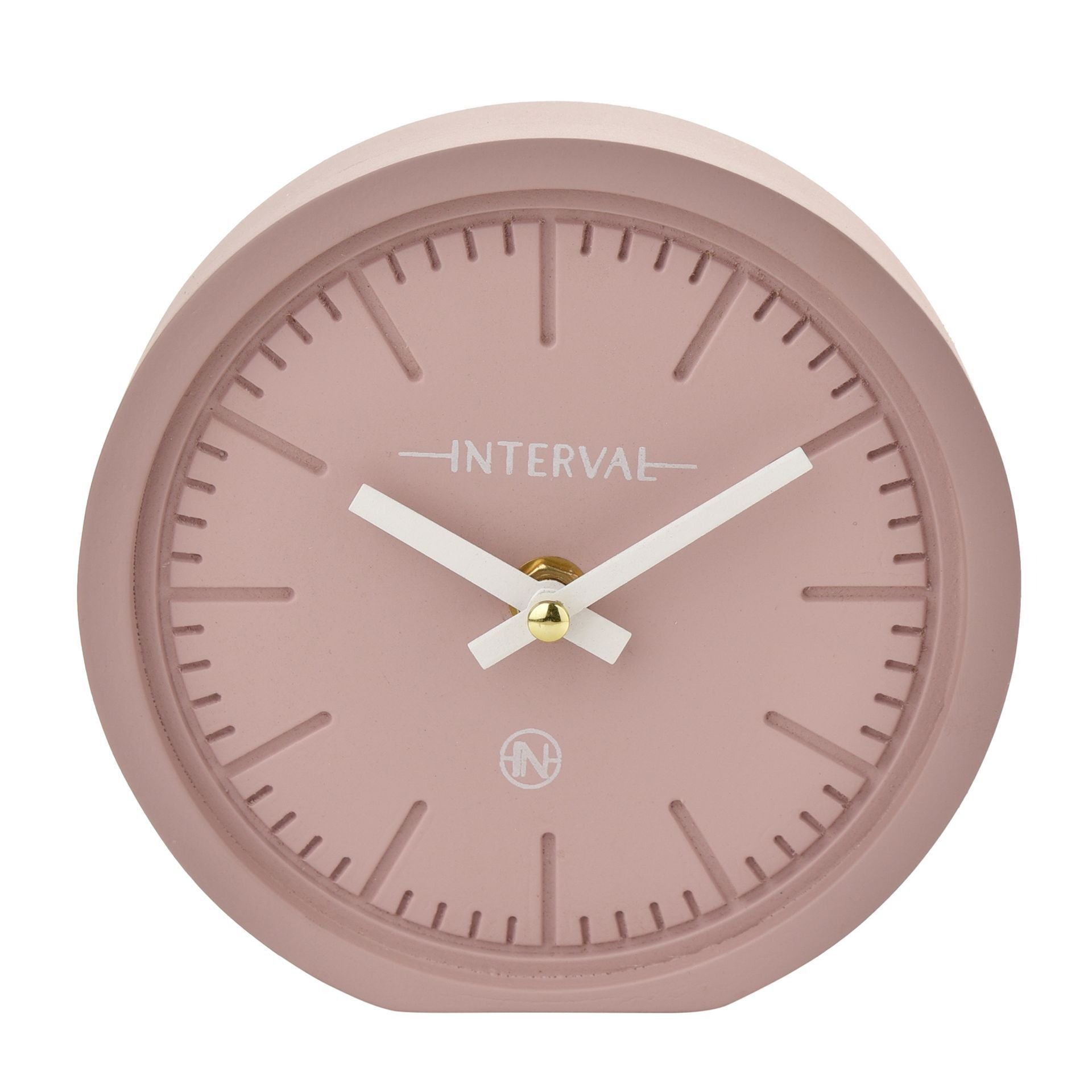 Interval Minimalist Desk Clock 15cm - Pink