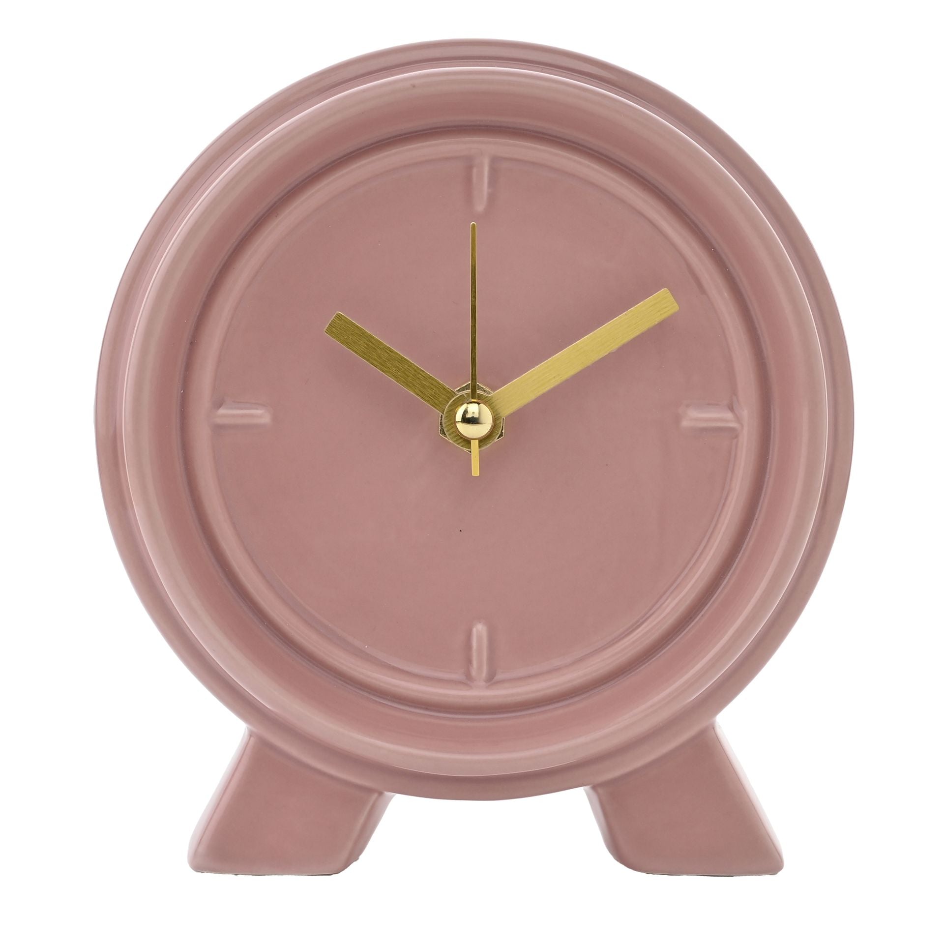Interval Ceramic Mantle Clock - Pink Clay