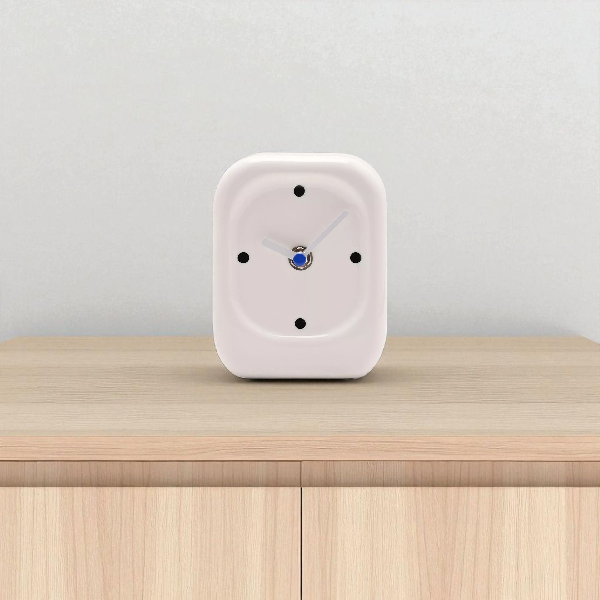Interval Porcelain Desk Clock - White