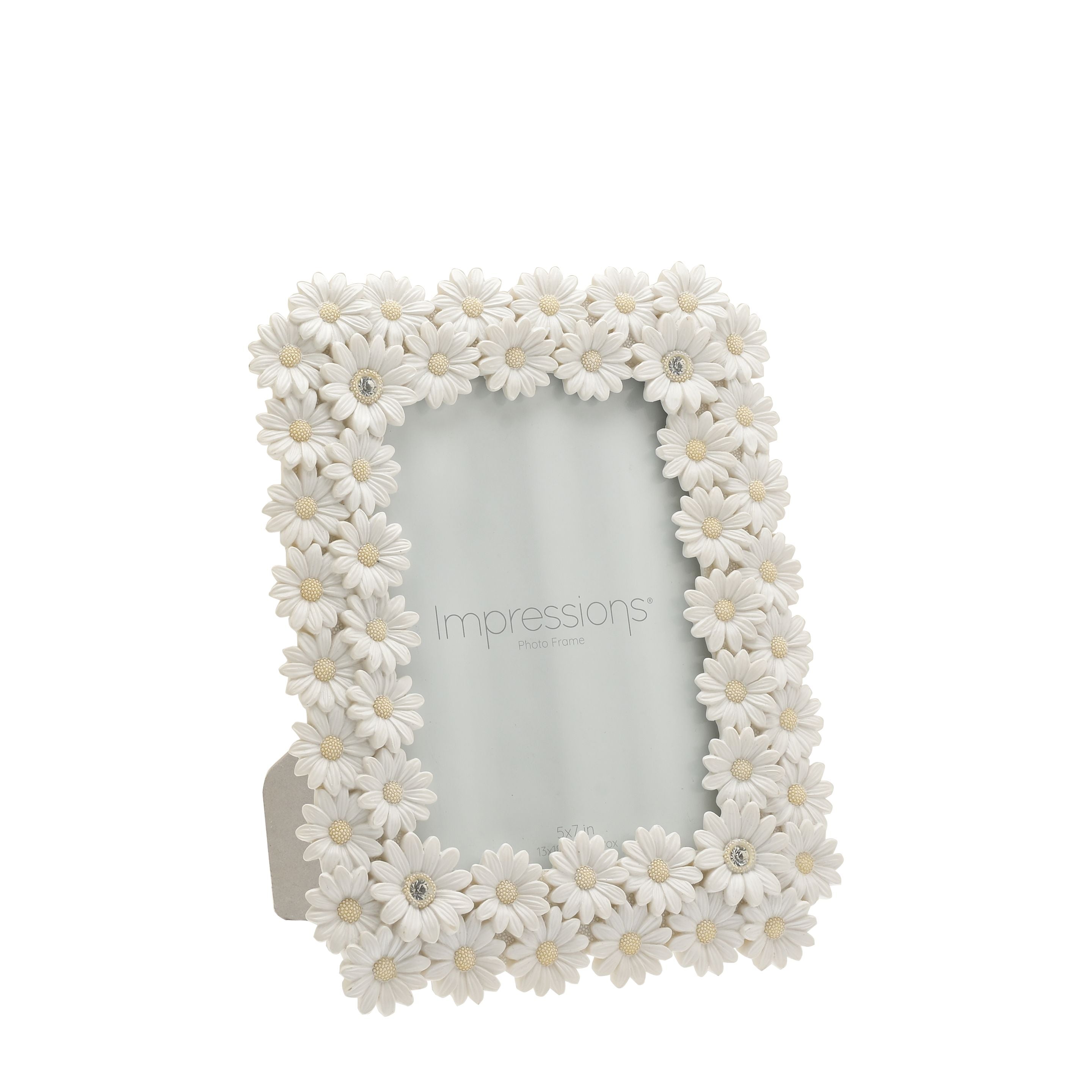 Impressions White Resin Daisy Photo Frame 5" x 7"
