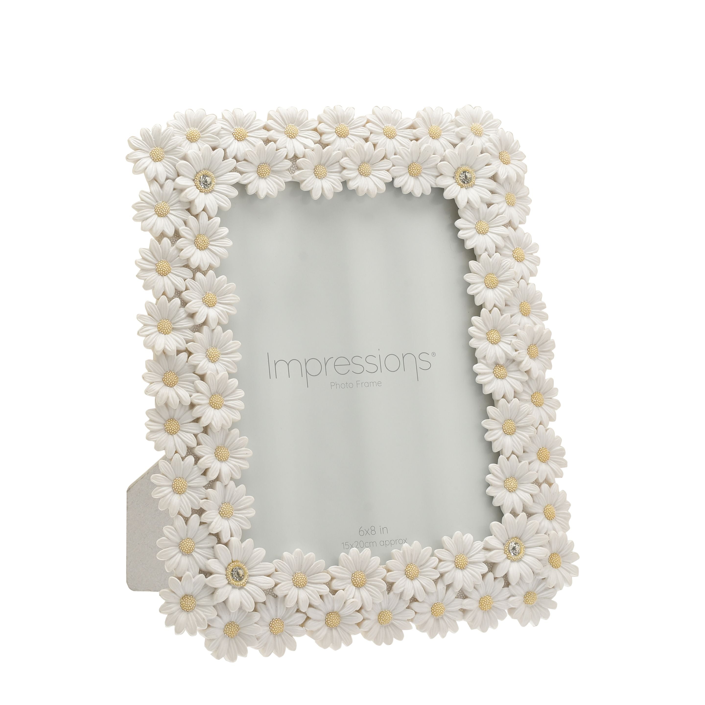 Impressions White Resin Daisy Photo Frame 6" x 8"