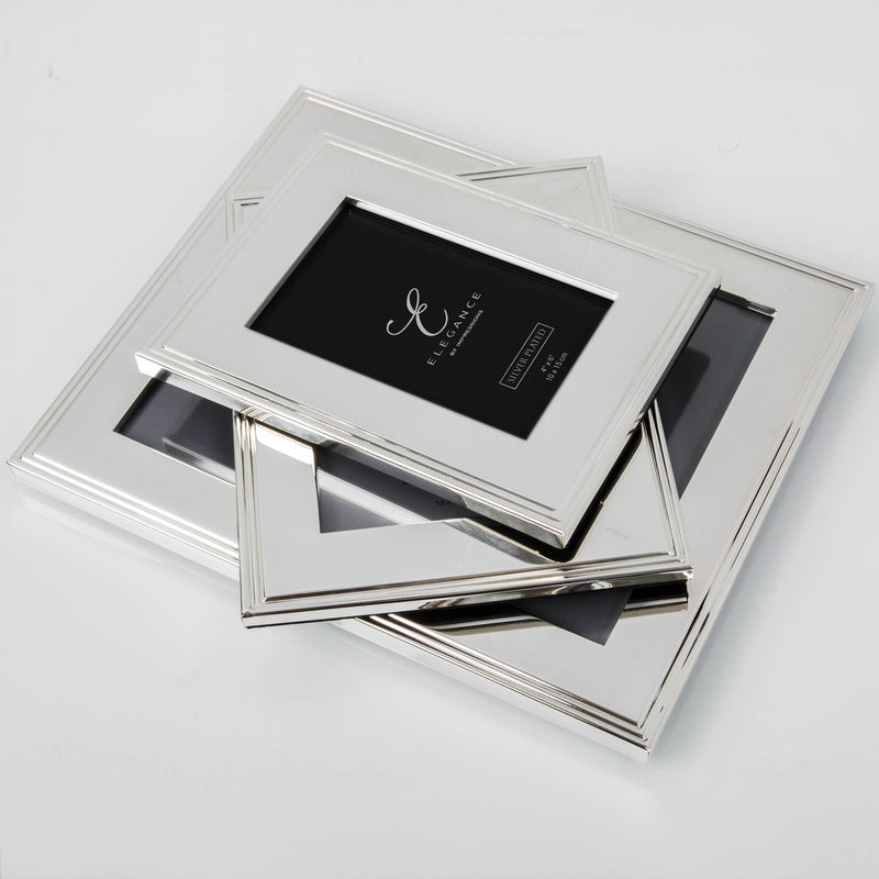 Elegance Silverplated Rib Edge Frame 5" x 7" Gift Boxed
