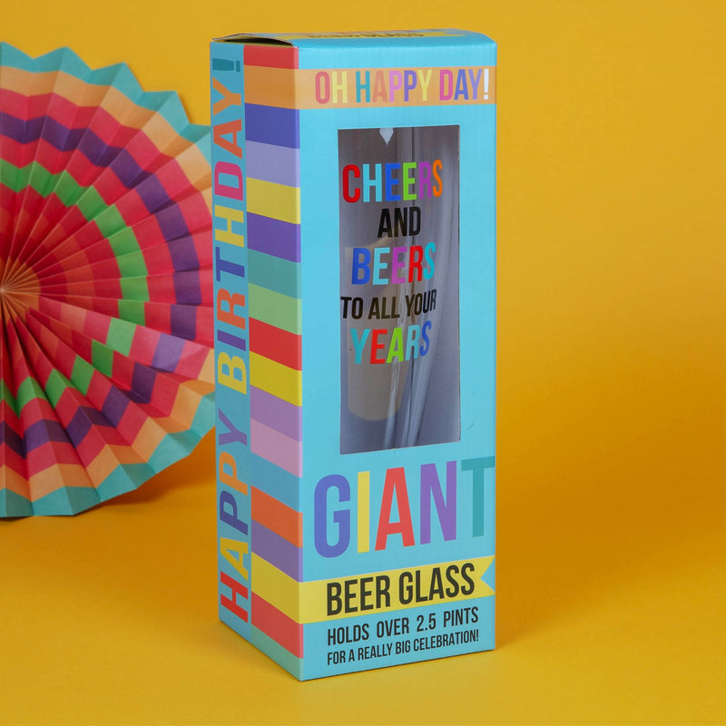 Oh Happy Day! Giant Beer Glass - Cheers