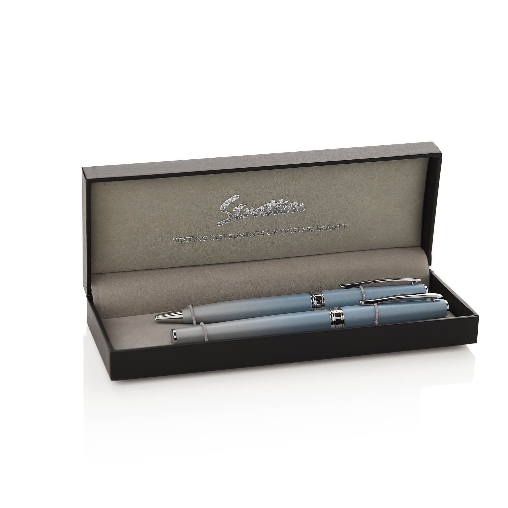 Stratton Ballpoint & Rollerball Pen Set - Blue