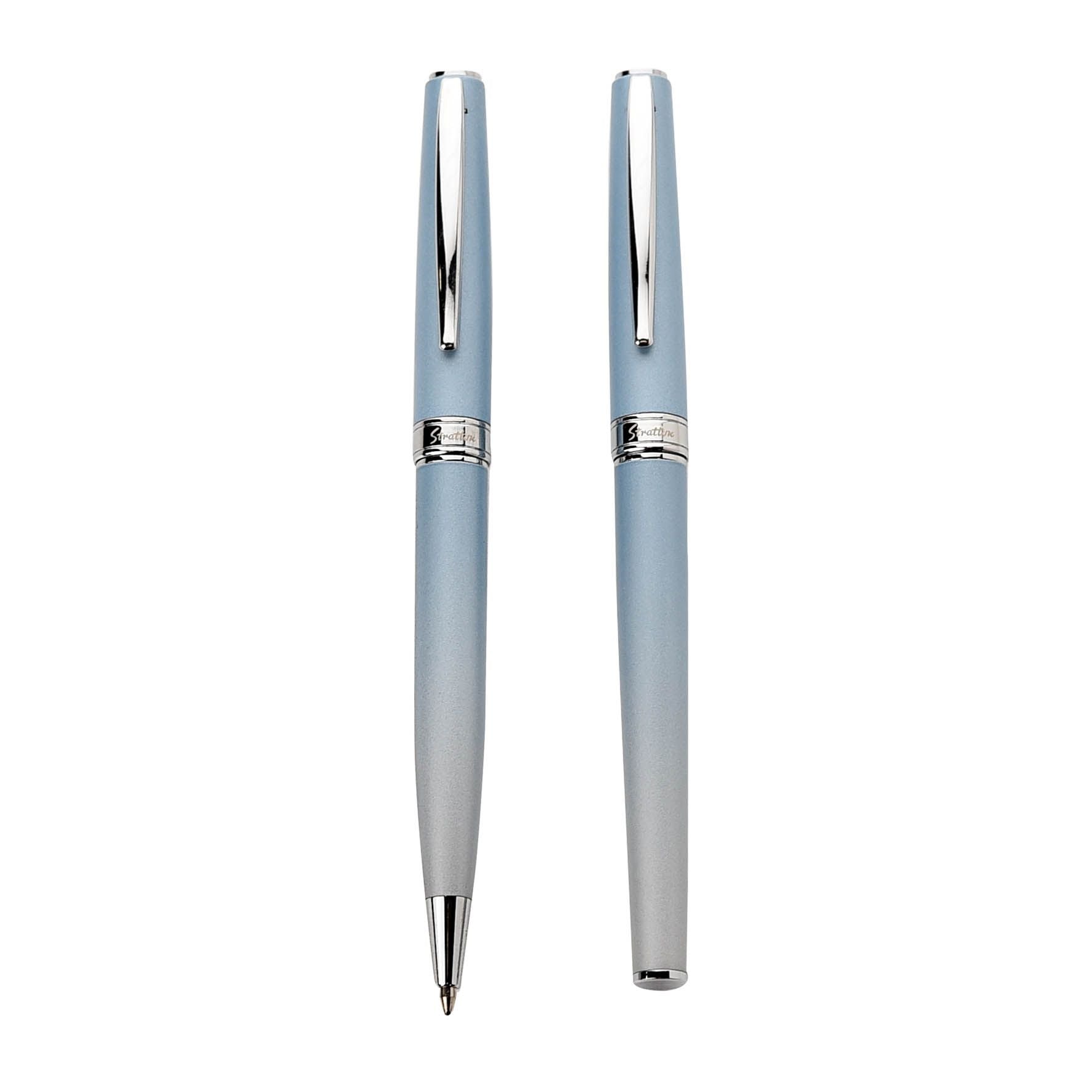 Stratton Ballpoint & Rollerball Pen Set - Blue