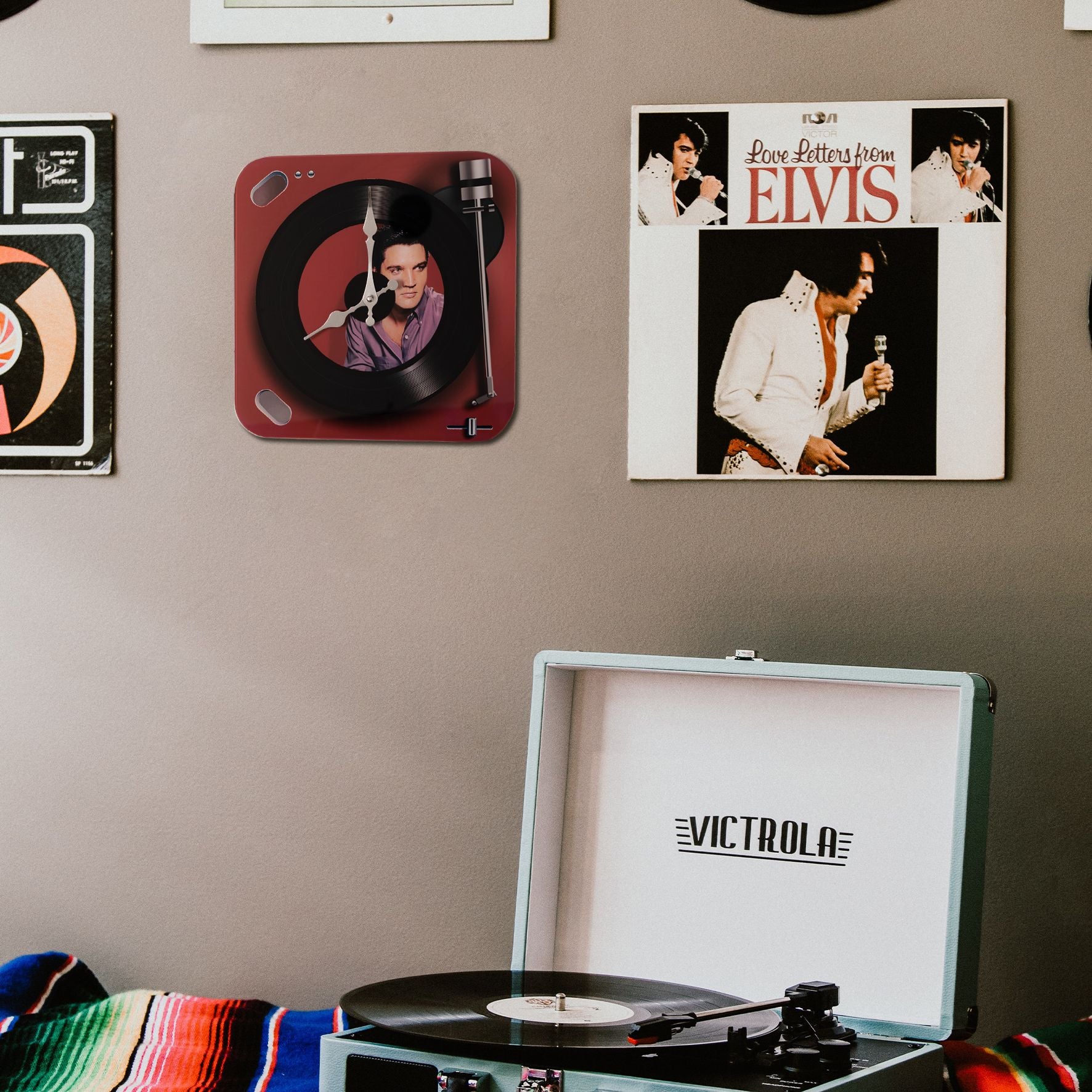 Iconic Collection Record Player Wall Clock