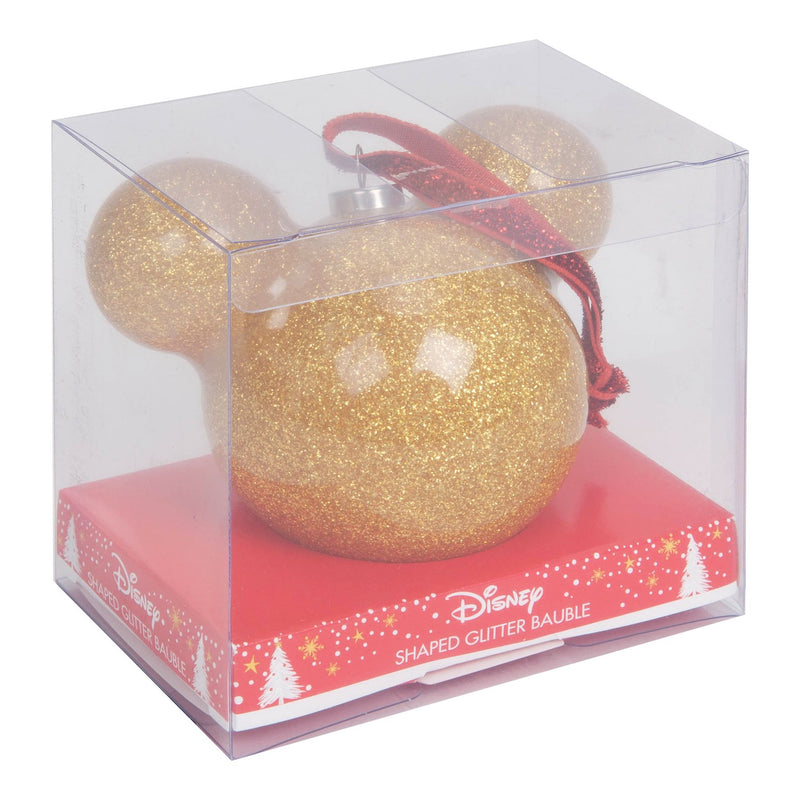 Disney Mickey Mouse Gold Glitter Bauble