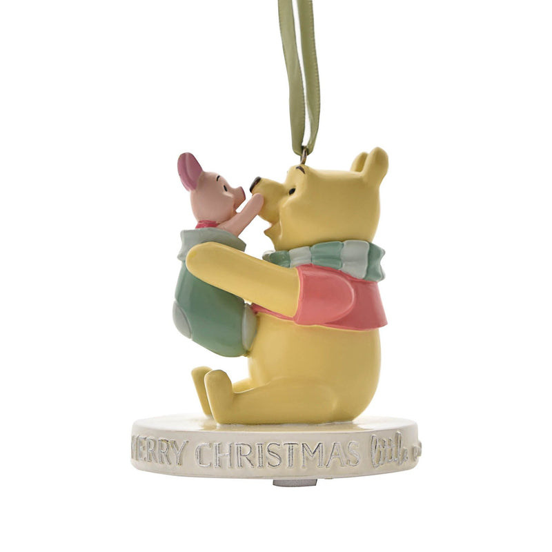 Disney Winnie & Piglet Hanging Decoration - Merry Christmas